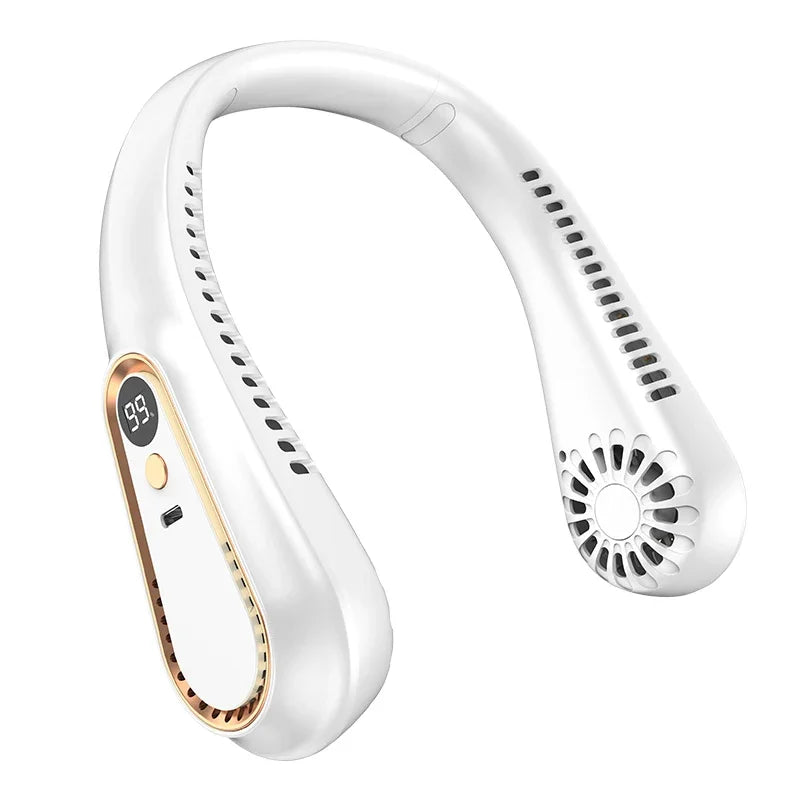Portable Neck Bladeless Fan - USB Rechargeable & Silent
