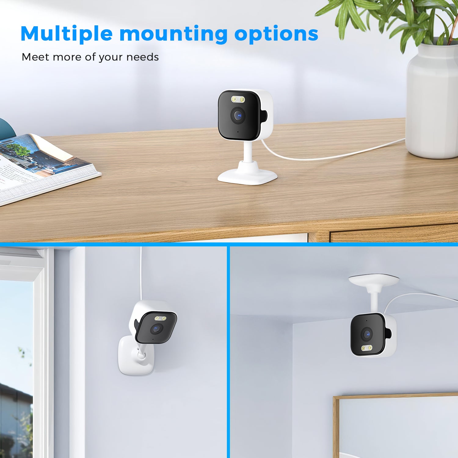 5MP / 2MP / 8MP 4K Mini WiFi Smart Home Security Camera HD Motion Detection Two-way Audio O-KAM Pro App & Support Alexa Google