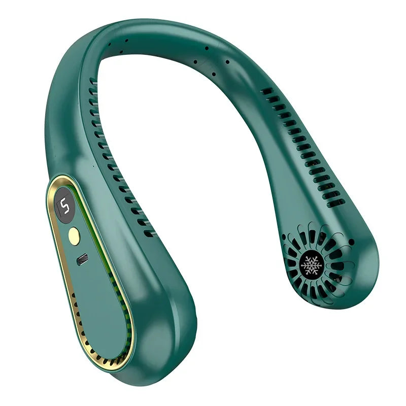 Portable Neck Bladeless Fan - USB Rechargeable & Silent