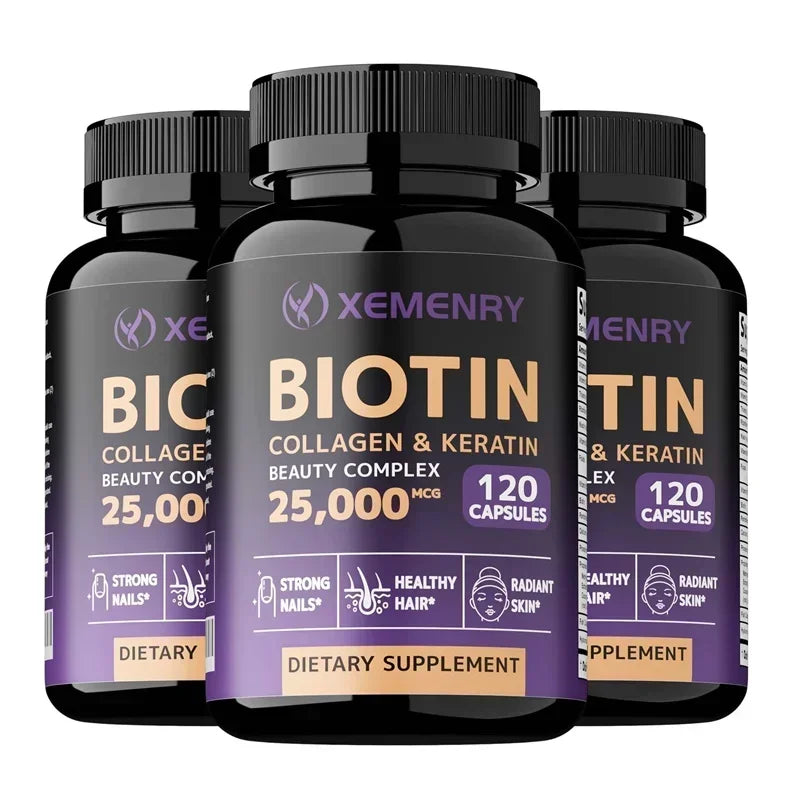 Biotin Collagen Keratin Capsules - Boost Hair, Skin & Nails