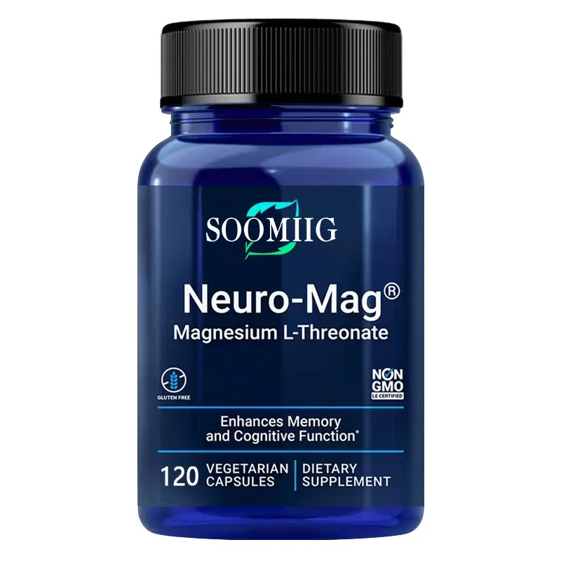 Soomiig Magnesium L-Threonate 2000 Mg, Memory and Cognitive Function Supplement, Fatigue Relief, Brain Health Supplement