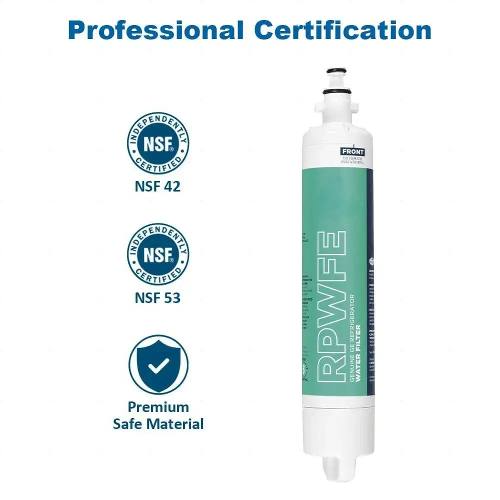 GE Refrigerator Water Filter Replacement, High Capacity RPWFE/PFE/GFE Series, NSF Certified, Easy Install, 6-Month Lifespan