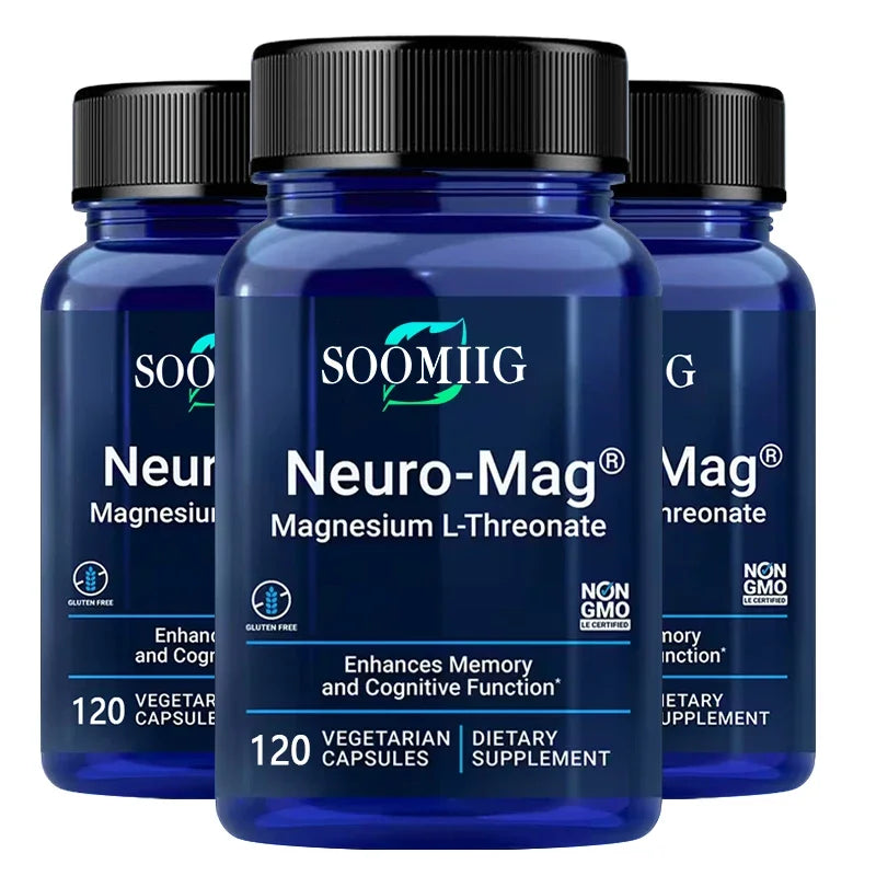 Soomiig Magnesium L-Threonate 2000 Mg, Memory and Cognitive Function Supplement, Fatigue Relief, Brain Health Supplement