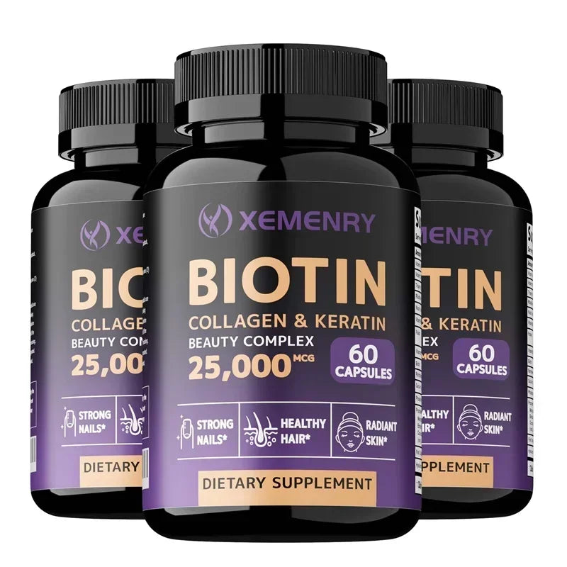 Biotin Collagen Keratin Capsules - Boost Hair, Skin & Nails