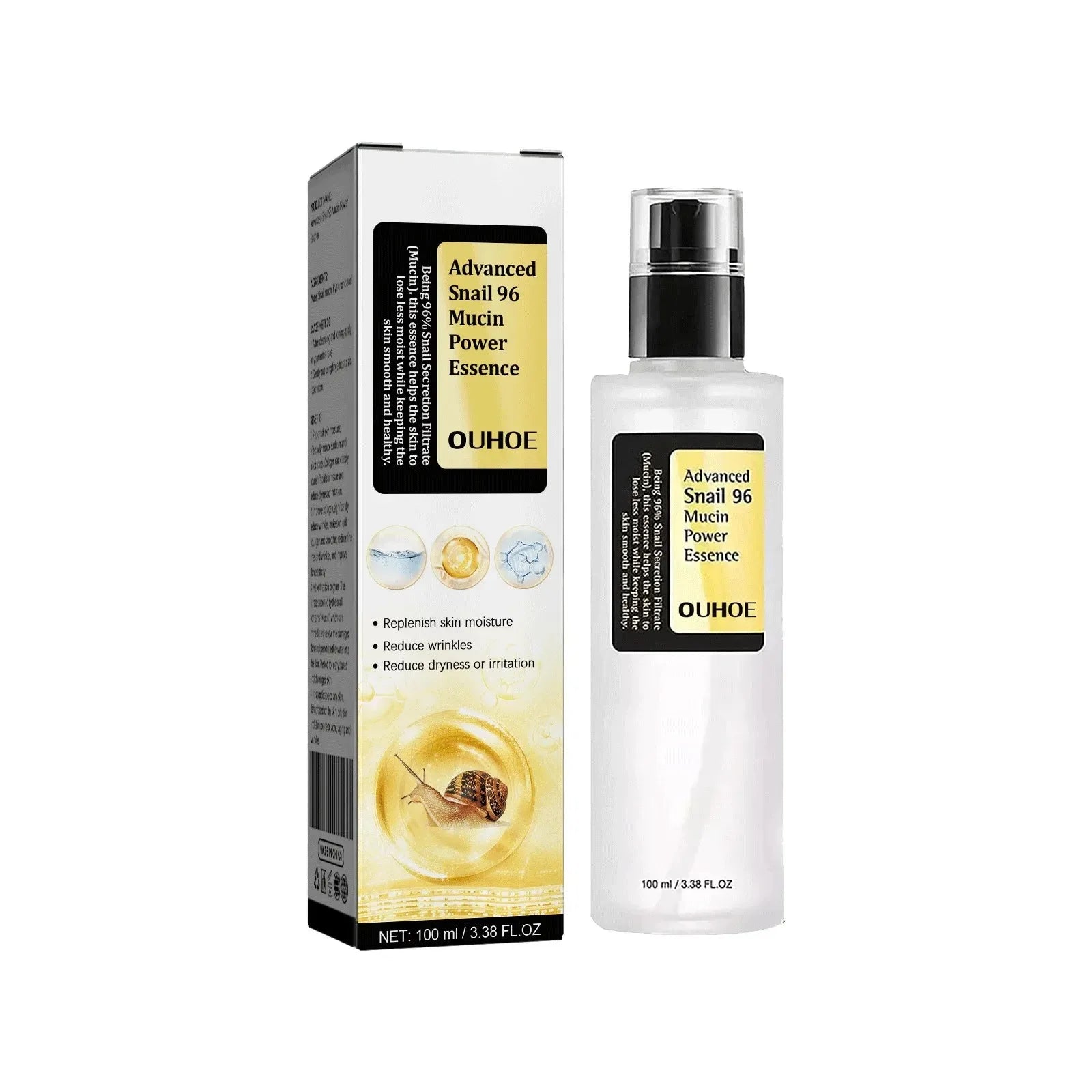 Smoothing Wrinkle Snail Mucin Essence Face Cream Repairing Lift Firm Fade Fine Lines Brightening Skin Care Advanced Moisturizing