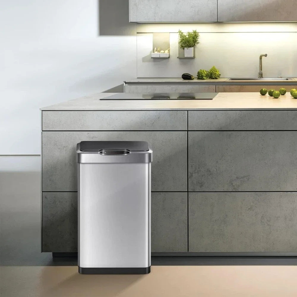 Touchless Motion Sensor Trash Can 50L Stainless Steel