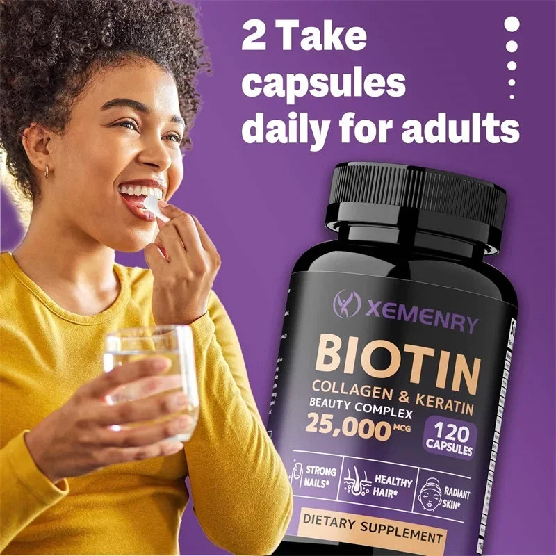 Biotin Collagen Keratin Capsules - Boost Hair, Skin & Nails