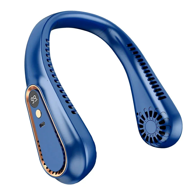 Portable Neck Bladeless Fan - USB Rechargeable & Silent