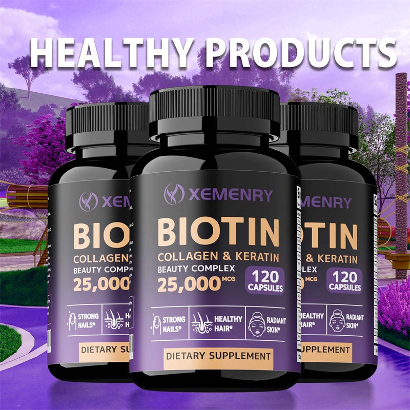 Biotin Collagen Keratin Capsules - Boost Hair, Skin & Nails