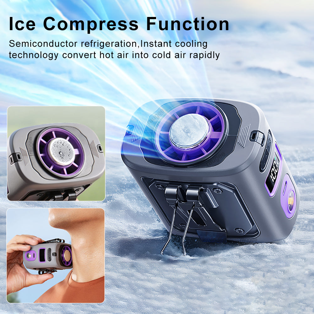 Portable Cooling Waist Fan 8000mAh USB Neck Fan Rechargeable