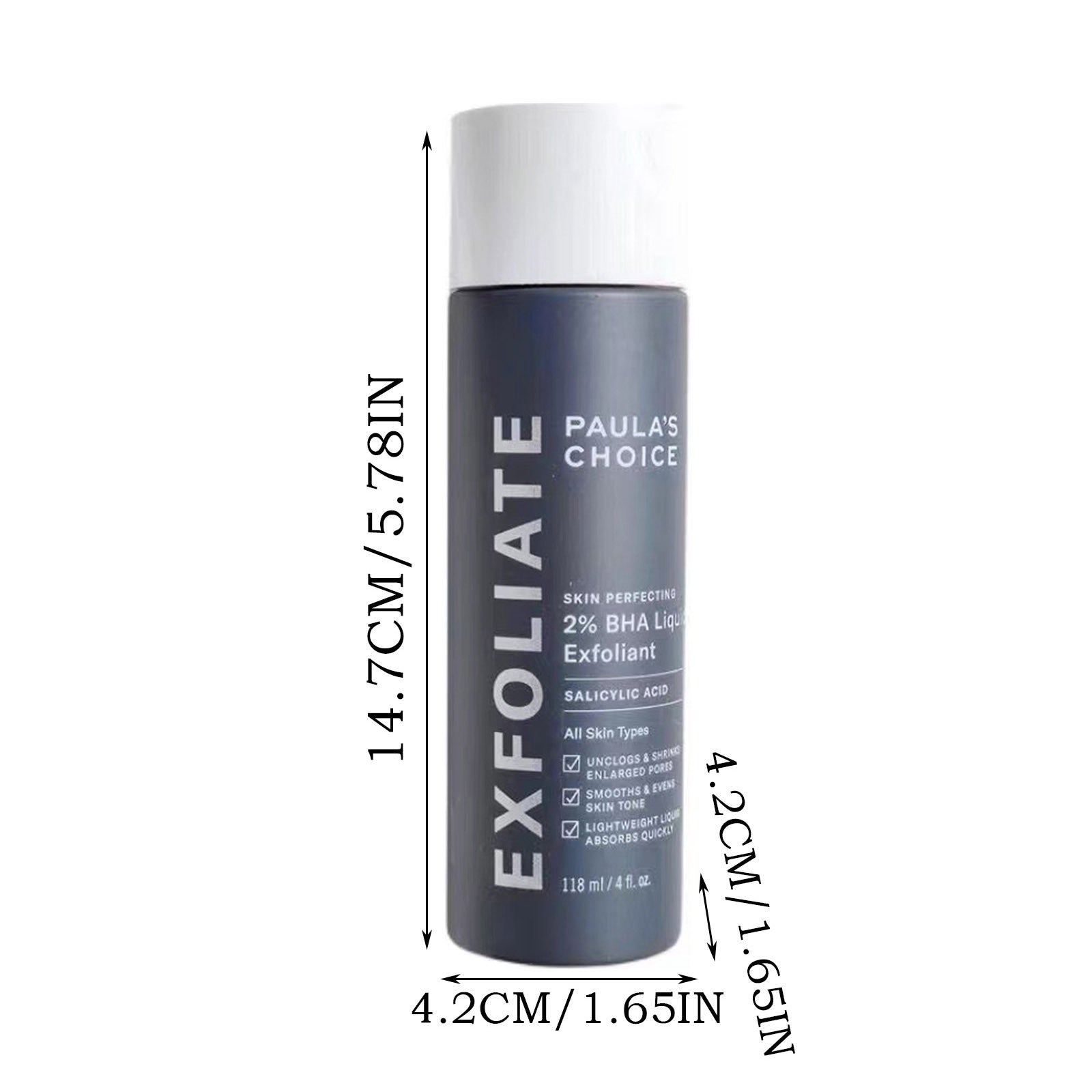 2% BHA Liquid Salicylic Acid Exfoliant-Facial Exfoliant for Enlarged Pores,Wrinkles & Fine Lines, Suitable for Blackhead-Prone S